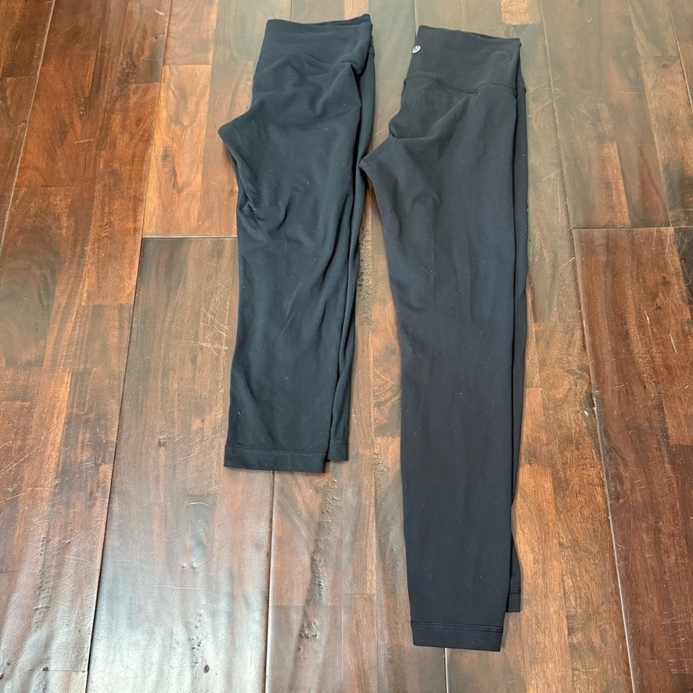 Lululemon Leggings Size 6 Bundle Black READ
